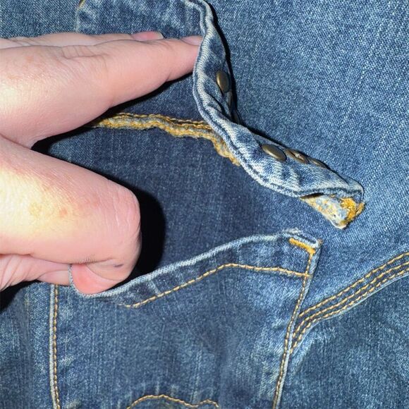 Women's Plus‎ Size 4X Studded Denim Jacket Blue Mid-Length Casual Wear - Picture 6 of 8